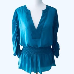 BCBG Maxazaria Blouse S XS turquoise top